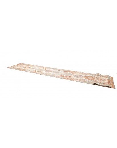 Tappeto Kilim Afghanistan bianco arancione 83x636