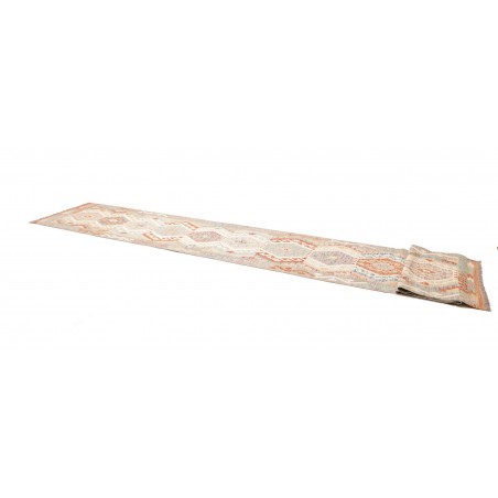 Tappeto Kilim Afghanistan bianco arancione 83x636