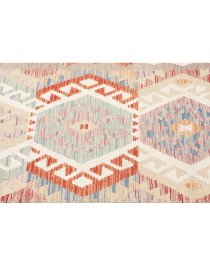Tappeto Kilim Afghanistan bianco arancione 83x636
