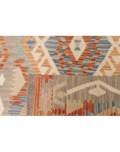 Tappeto Kilim Afghanistan bianco arancione 83x636