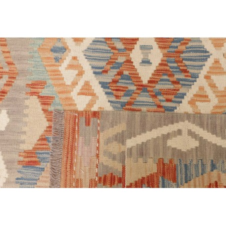 Tappeto Kilim Afghanistan bianco arancione 83x636