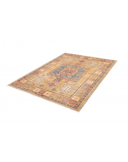 Tappeto Kazak Fine Pakistan marrone azzurro 147x190