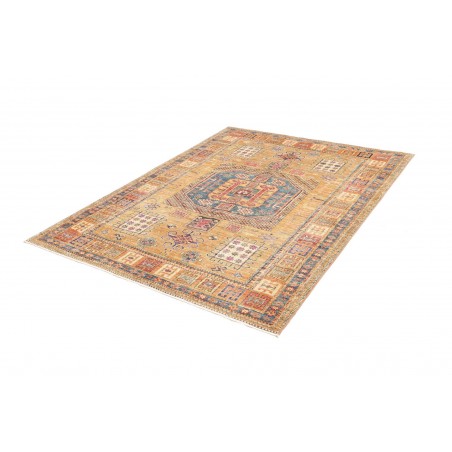 Tappeto Kazak Fine Pakistan marrone azzurro 147x190