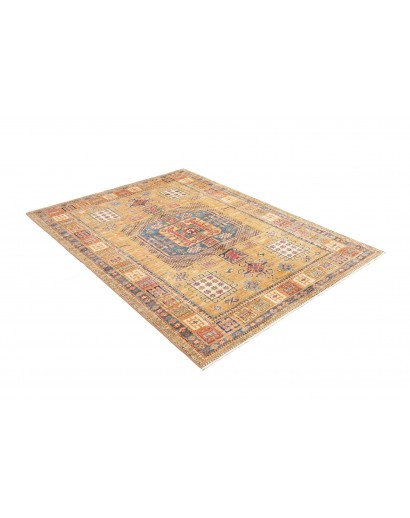 Tappeto Kazak Fine Pakistan marrone azzurro 147x190