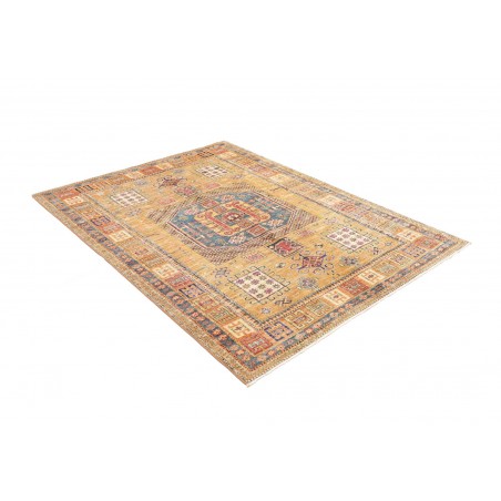 Tappeto Kazak Fine Pakistan marrone azzurro 147x190