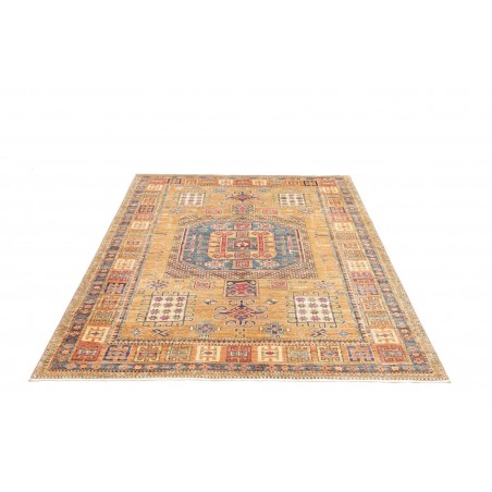 Tappeto Kazak Fine Pakistan marrone azzurro 147x190