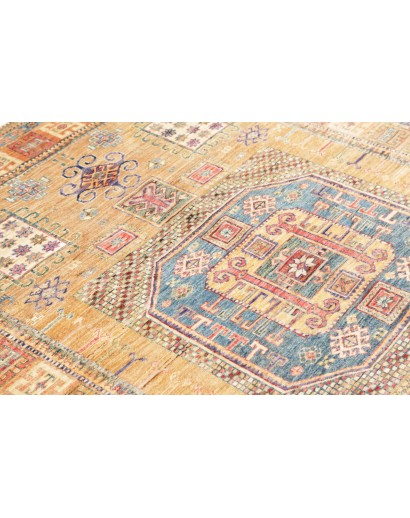 Tappeto Kazak Fine Pakistan marrone azzurro 147x190