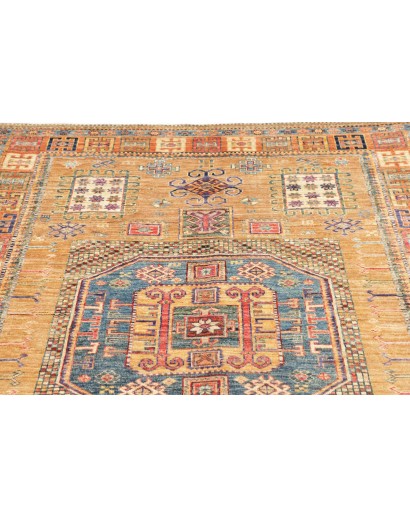 Tappeto Kazak Fine Pakistan marrone azzurro 147x190