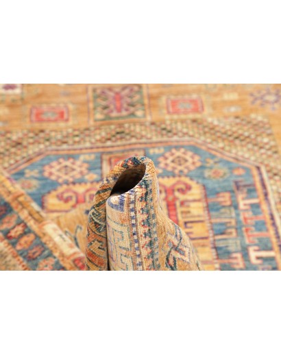 Tappeto Kazak Fine Pakistan marrone azzurro 147x190