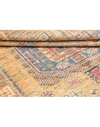 Tappeto Kazak Fine Pakistan marrone azzurro 147x190