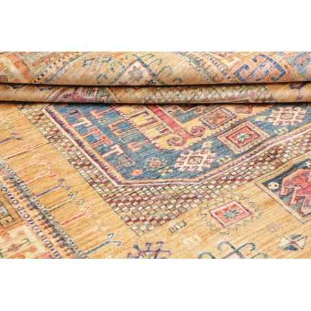 Tappeto Kazak Fine Pakistan marrone azzurro 147x190