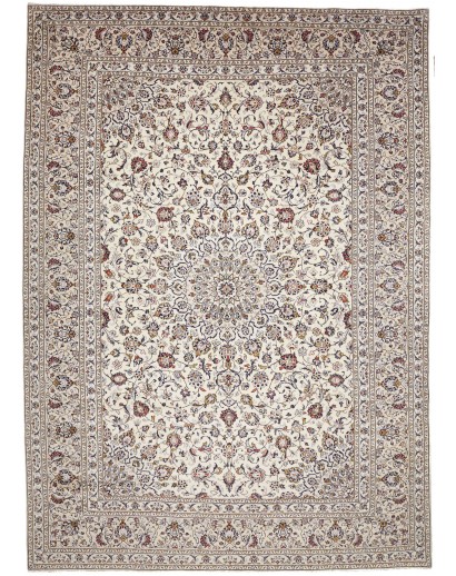 Tappeto Kashan Persia bianco azzurro 290x403