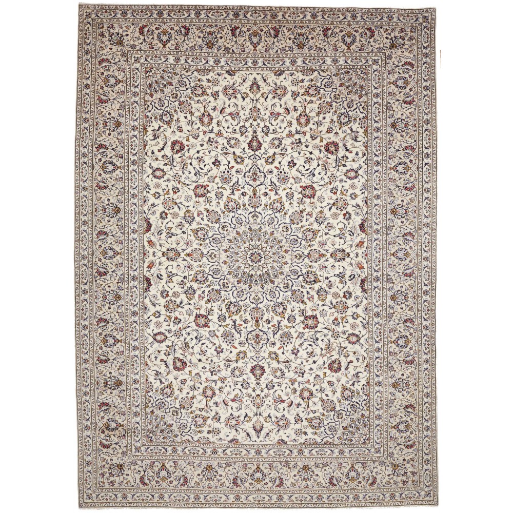 Tappeto Kashan Persia bianco azzurro 290x403 Tappeto Kashan Persia bianco azzurro 290x403