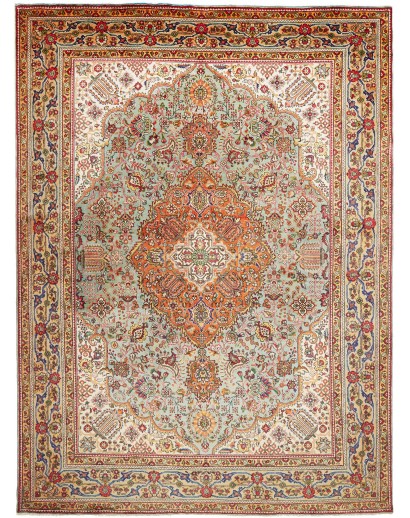 Tappeto Tabriz Persia marrone grigio 245x337