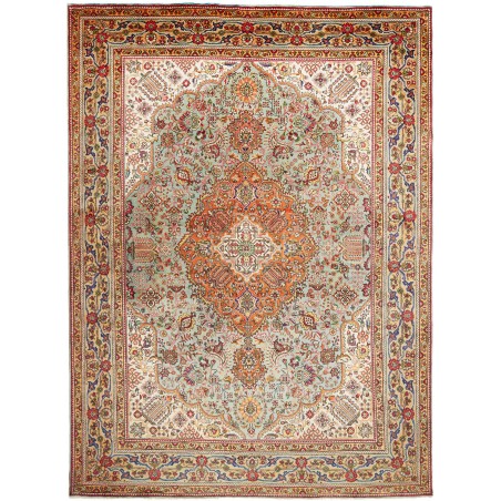 Tappeto Tabriz Persia marrone grigio 245x337