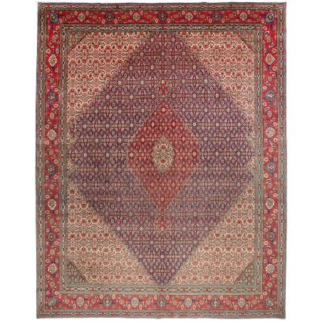 Tappeto Tabriz Persia marrone giallo 303x383