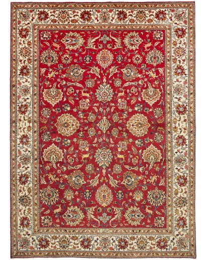 Tappeto Tabriz Persia marrone giallo 245x342