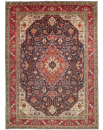 Tappeto Tabriz Persia marrone grigio 250x350