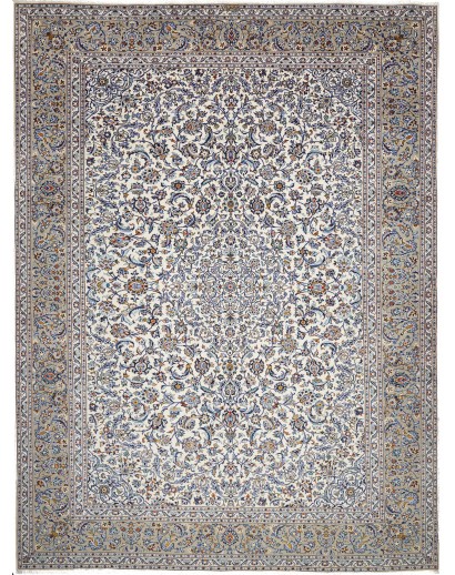 Tappeto Kashan Persia beige verde 300x403