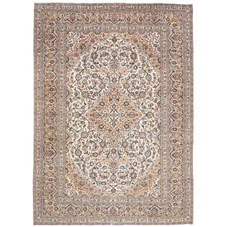 Tappeto Kashan Persia bianco marrone 252x355