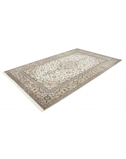 Tappeto Kashan Persia bianco marrone 200x305