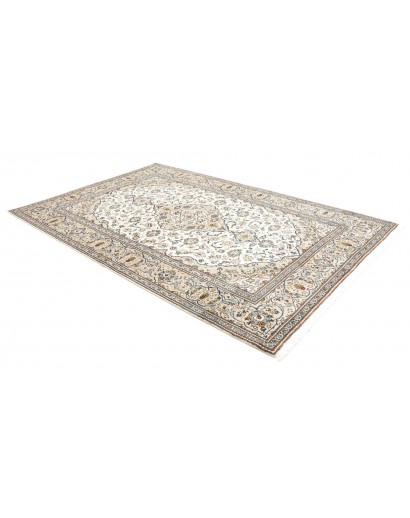 Tappeto Kashan Persia bianco marrone 200x305