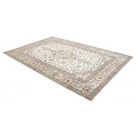 Tappeto Kashan Persia bianco marrone 200x305