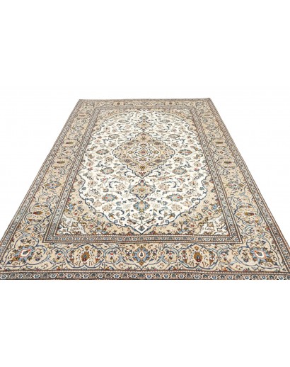 Tappeto Kashan Persia bianco marrone 200x305