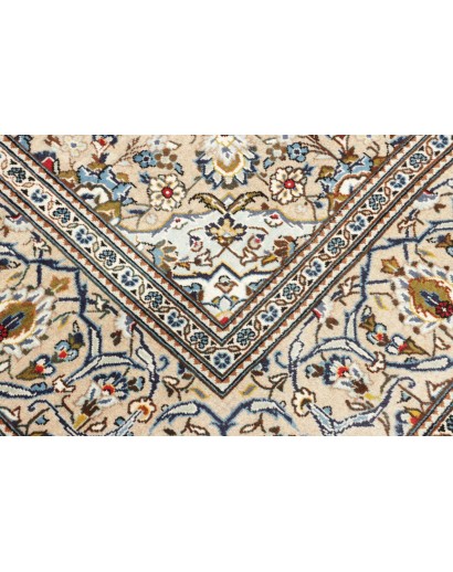 Tappeto Kashan Persia bianco marrone 200x305
