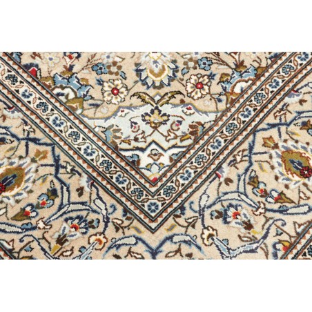 Tappeto Kashan Persia bianco marrone 200x305