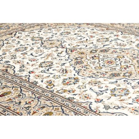 Tappeto Kashan Persia bianco marrone 200x305