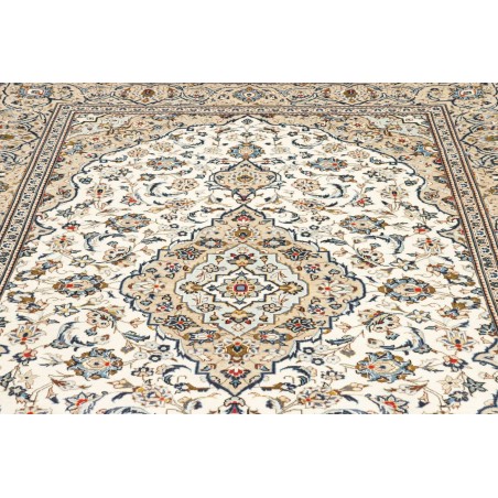 Tappeto Kashan Persia bianco marrone 200x305