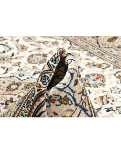 Tappeto Kashan Persia bianco marrone 200x305