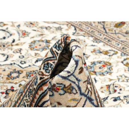 Tappeto Kashan Persia bianco marrone 200x305