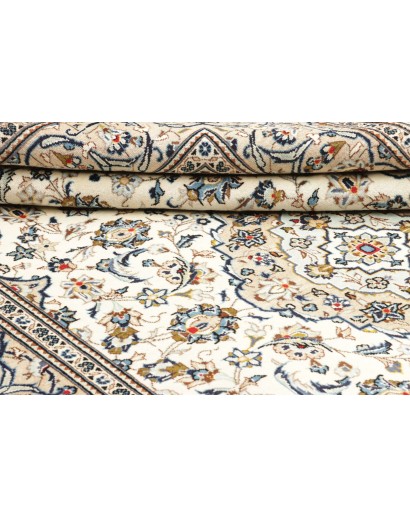Tappeto Kashan Persia bianco marrone 200x305