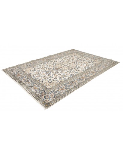 Tappeto Kashan Persia bianco grigio 198x290