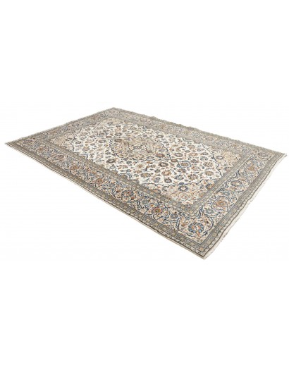 Tappeto Kashan Persia bianco grigio 198x290