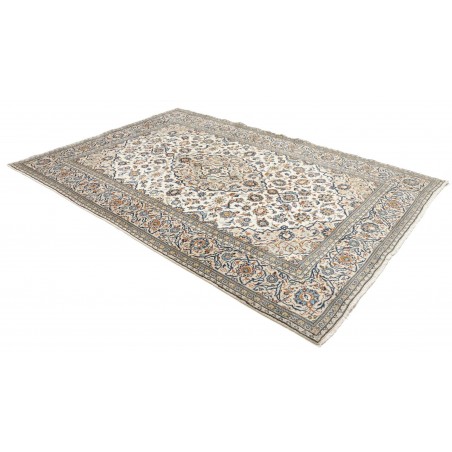 Tappeto Kashan Persia bianco grigio 198x290