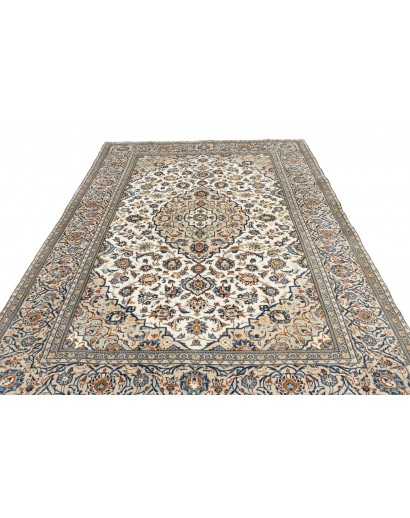 Tappeto Kashan Persia bianco grigio 198x290