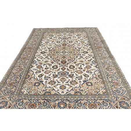 Tappeto Kashan Persia bianco grigio 198x290