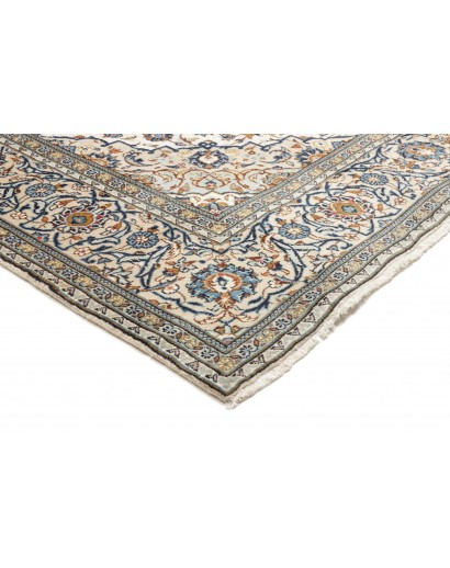Tappeto Kashan Persia bianco grigio 198x290