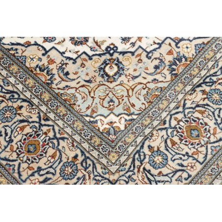 Tappeto Kashan Persia bianco grigio 198x290