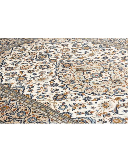 Tappeto Kashan Persia bianco grigio 198x290