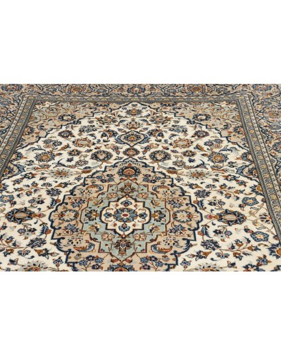 Tappeto Kashan Persia bianco grigio 198x290