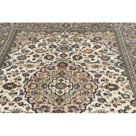 Tappeto Kashan Persia bianco grigio 198x290