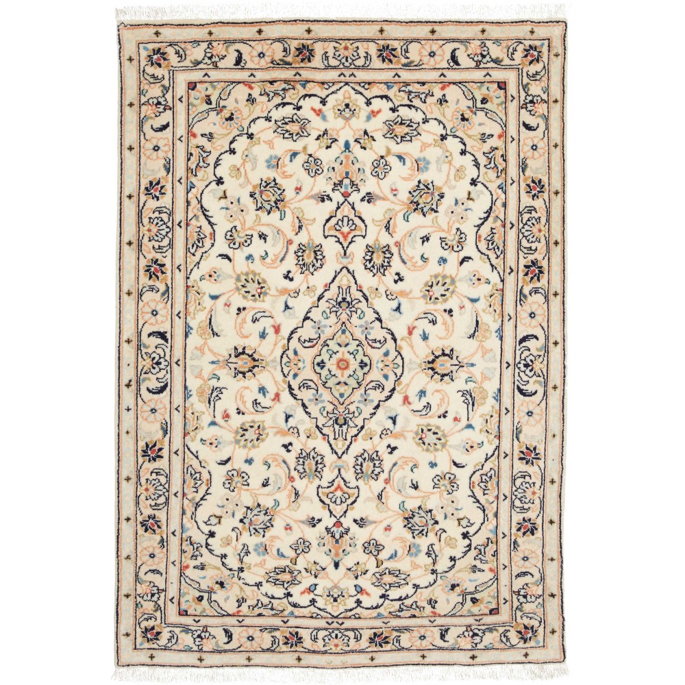 Tappeto Kashan Fine Persia bianco 102x148 Tappeto Kashan Fine Persia bianco 102x148