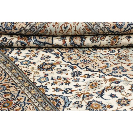Tappeto Kashan Persia bianco grigio 198x290