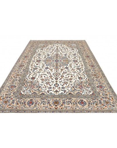 Tappeto Kashan Persia beige verde 200x295