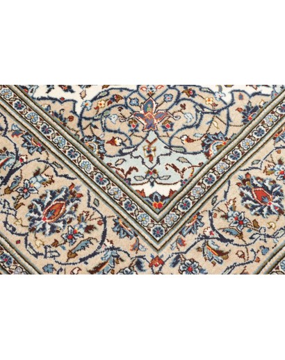 Tappeto Kashan Persia beige verde 200x295