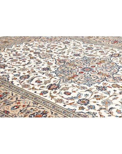 Tappeto Kashan Persia beige verde 200x295